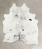 Salt and Pepper Black X-Large Brazilian Cowhide Rug 8'4