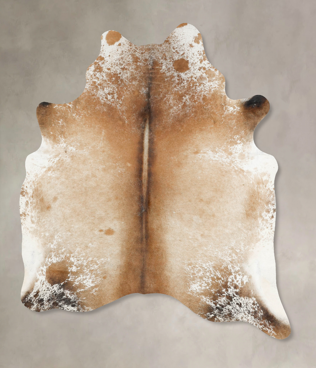 Salt and Pepper Brown XX-Large Brazilian Cowhide Rug 8'2"H x 6'2"W #B1