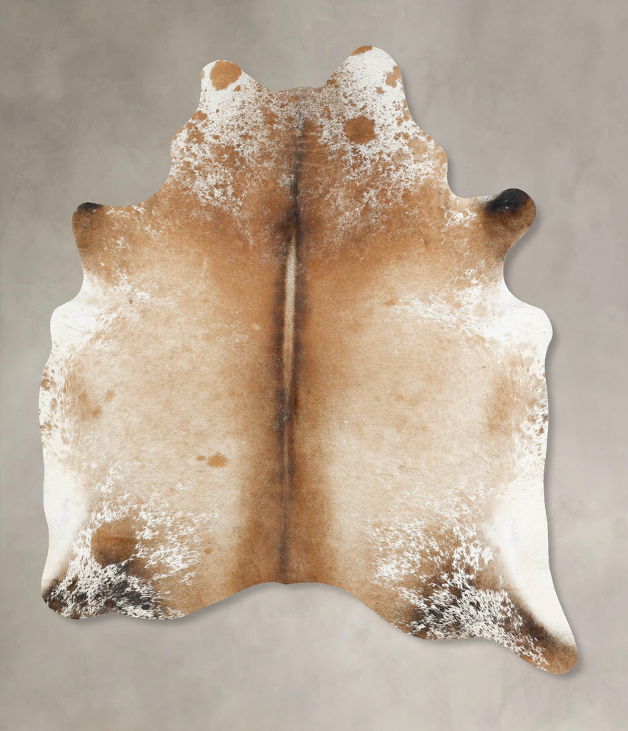 Salt and Pepper Brown XX-Large Brazilian Cowhide Rug 8'2"H x 6'2"W #B15633 by Hudson Hides