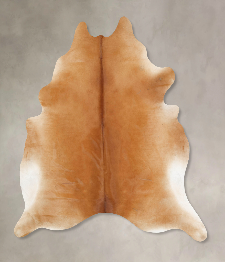 Beige XX-Large Brazilian Cowhide Rug 8'7"H x 7'7"W #B15634 by Hudson Hides