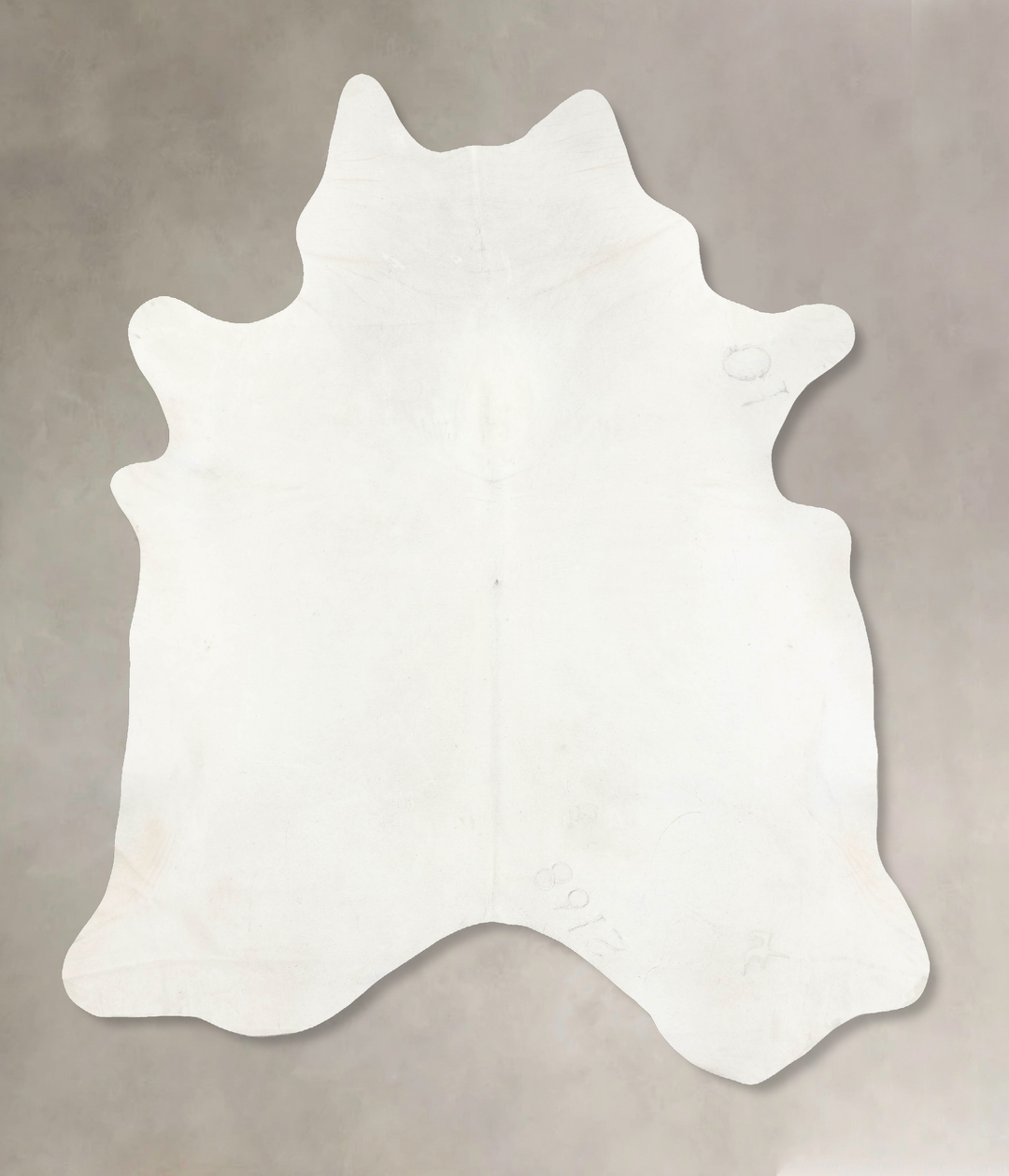 Ivory with Beige XX-Large Brazilian Cowhide Rug 8'8"H x 7'1"W #B15636 