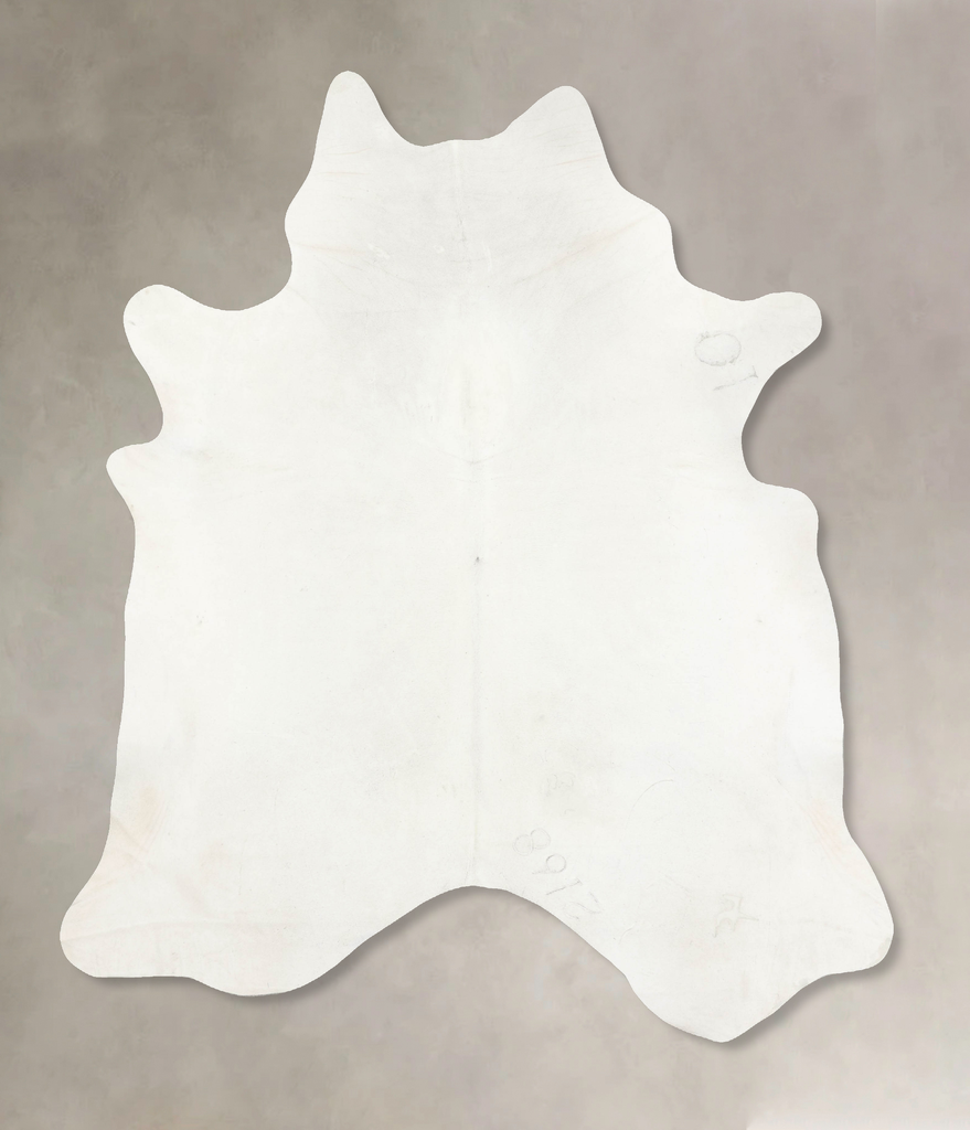 Ivory with Beige XX-Large Brazilian Cowhide Rug 8'8"H x 7'1"W #B15636 by Hudson Hides