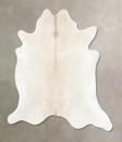 Ivory with Beige XX-Large Brazilian Cowhide Rug 7'8"H x 7'3"W #B15638 by Hudson Hides