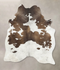 Chocolate and White X-Large Brazilian Cowhide Rug 7'4