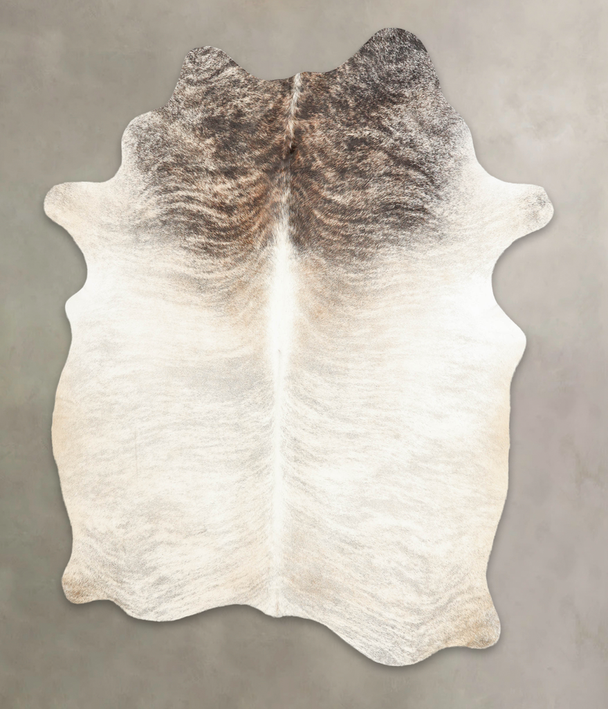 Grey Brindle X-Large Brazilian Cowhide Rug 7'9"H x 6'1"W #B1564 by Hudson Hides