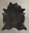 Solid Black XX-Large Brazilian Cowhide Rug 7'8