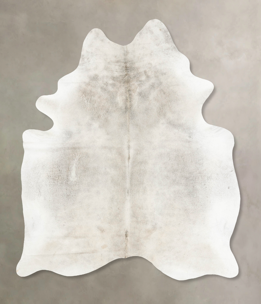 Ivory with Beige XX-Large Brazilian Cowhide Rug 8'10"H x 6'11"W #B15644 by Hudson Hides