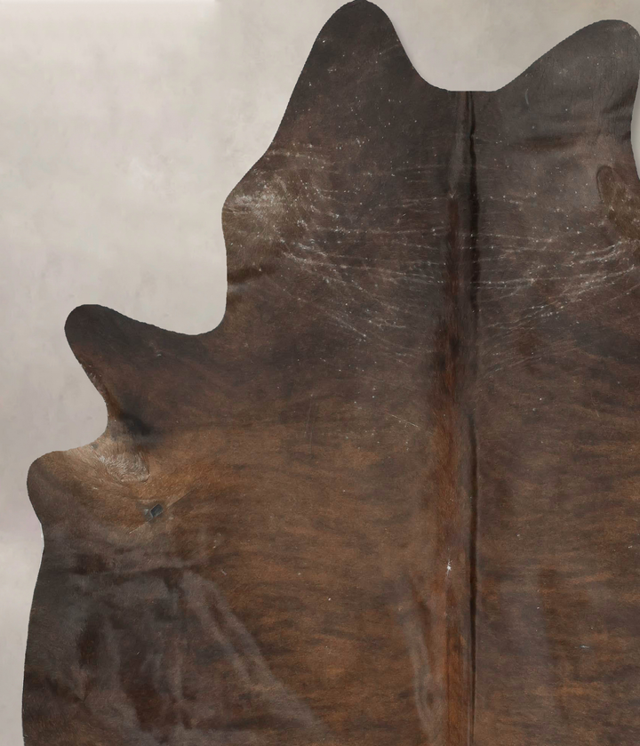 Dark Brindle XX-Large Brazilian Cowhide Rug 7'9"H x 6'7"W #B15645 by Hudson Hides