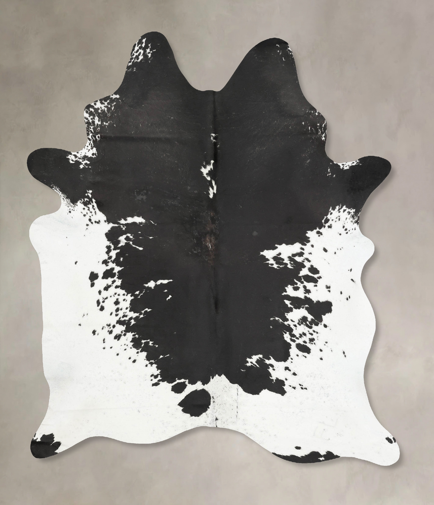 Black and White XX-Large Brazilian Cowhide Rug 8'0"H x 6'4"W #B15647 by Hudson Hides