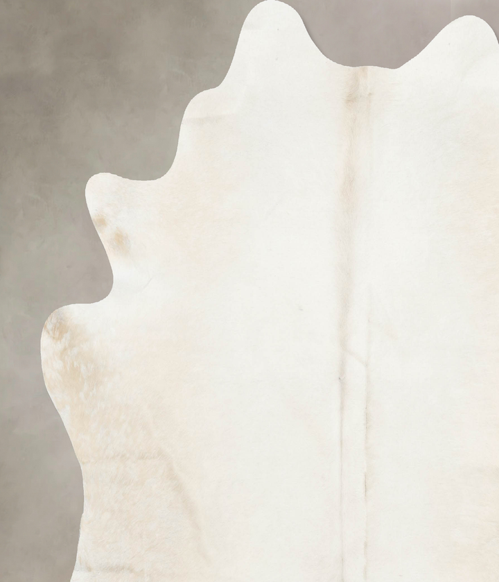 Ivory with Beige XX-Large Brazilian Cowhide Rug 7'2"H x 7'0"W #B15653 by Hudson Hides