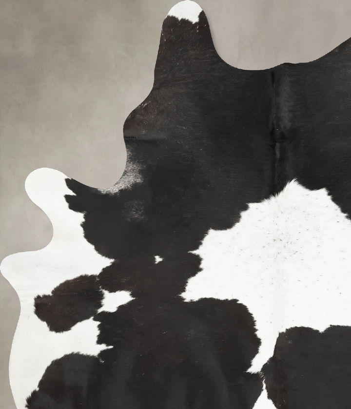 Black and White X-Large Brazilian Cowhide Rug 7'8"H x 5'5"W #B15655 by Hudson Hides