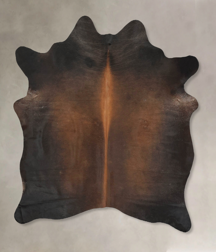 Chocolate Large Brazilian Cowhide Rug 6'0"H x 5'6"W #B15657 by Hudson Hides