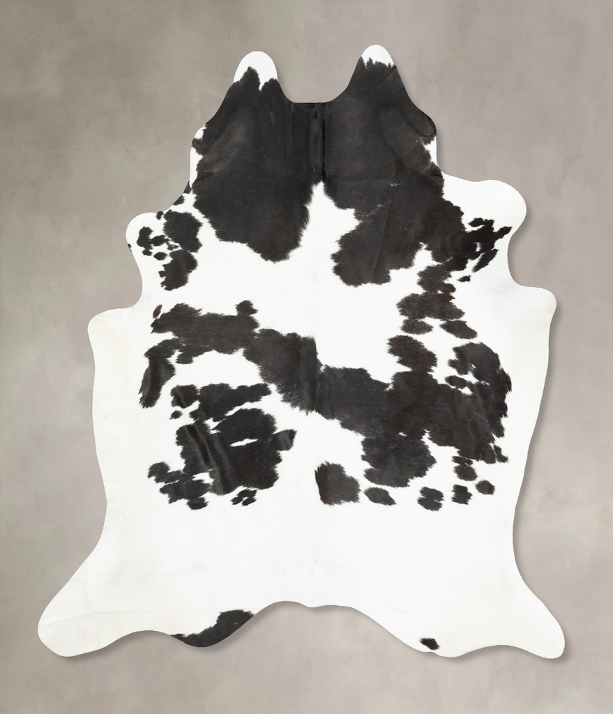 Black and White XX-Large Brazilian Cowhide Rug 8'4"H x 6'11"W #B15661 by Hudson Hides