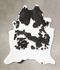 Black and White XX-Large Brazilian Cowhide Rug 8'4