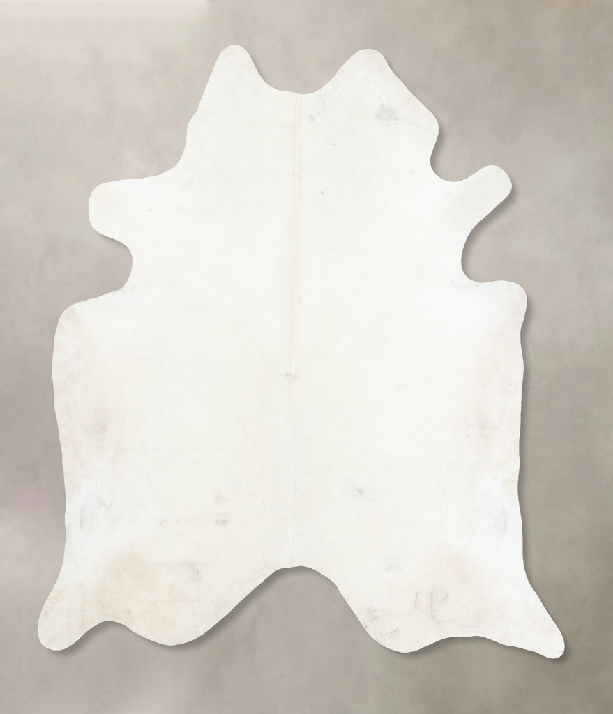 Ivory with Beige XX-Large Brazilian Cowhide Rug 8'3"H x 7'6"W #B15665 by Hudson Hides