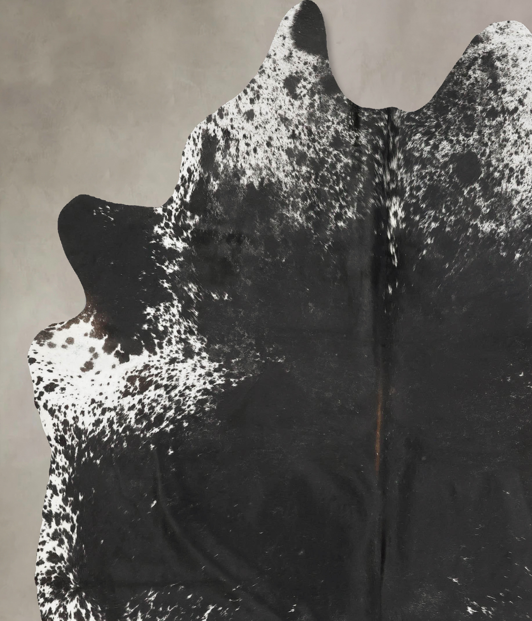 Salt and Pepper Black XX-Large Brazilian Cowhide Rug 7'11"H x 7'2"W #B