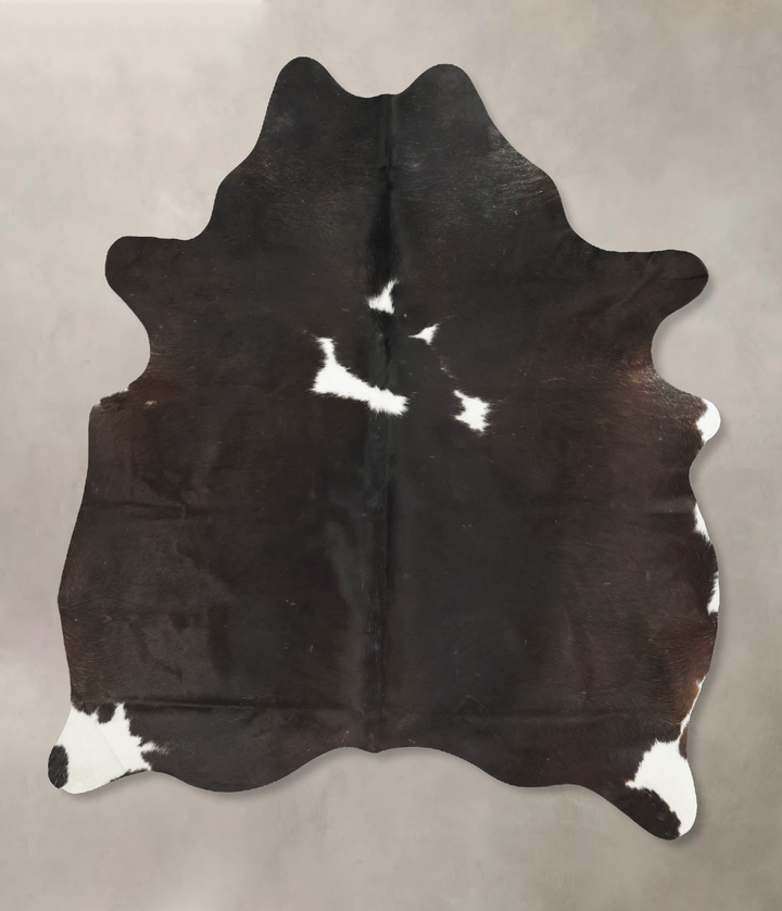 Black and White Large Brazilian Cowhide Rug 6'10"H x 5'2"W #B15672 by Hudson Hides