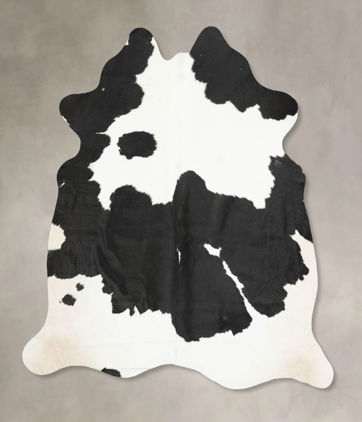 Black and White X-Large Brazilian Cowhide Rug 6'7"H x 6'5"W #B15674 by Hudson Hides