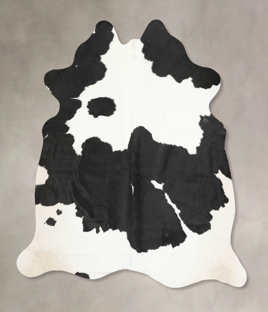 Black and White X-Large Brazilian Cowhide Rug 6'7"H x 6'5"W #B15674 by Hudson Hides