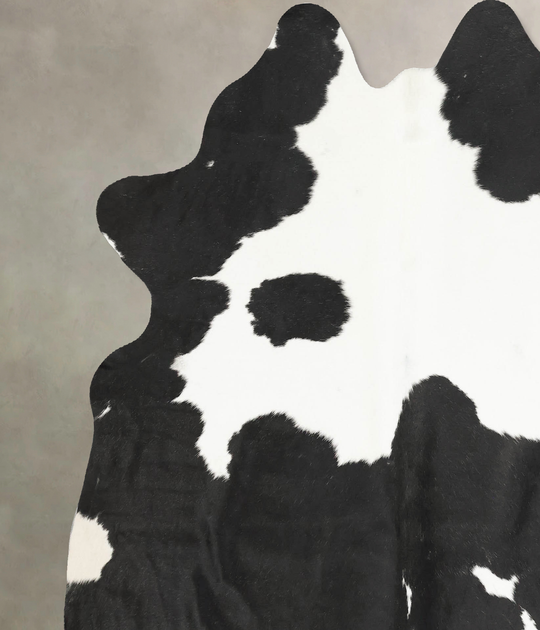 Black and White X-Large Brazilian Cowhide Rug 6'7"H x 6'5"W #B15674 by