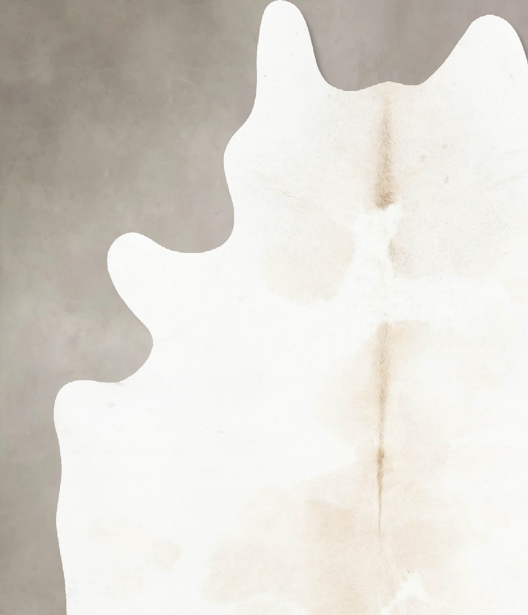 Beige and White X-Large Brazilian Cowhide Rug 7'1"H x 6'1"W #B15683 by