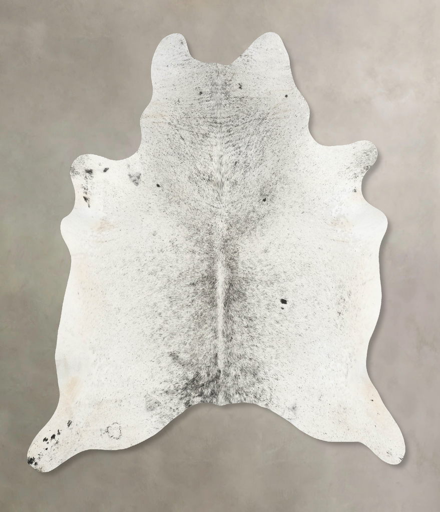 Salt and Pepper Black X-Large Brazilian Cowhide Rug 7'3"H x 6'2"W #B15684 by Hudson Hides