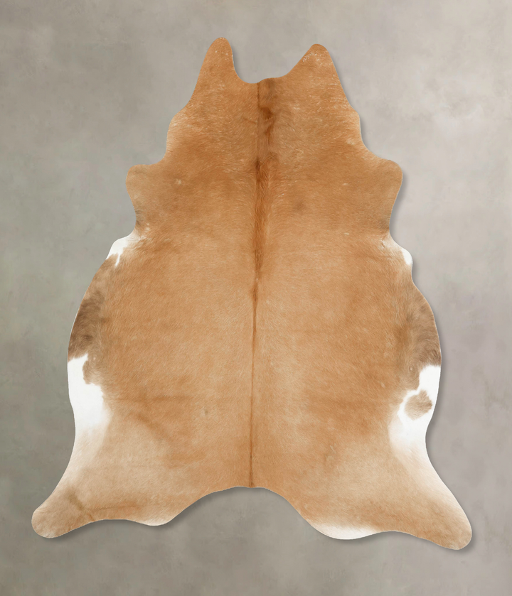 Beige X-Large Brazilian Cowhide Rug 7'6"H x 6'4"W #B15686 by Hudson Hides