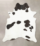 Black and White X-Large Brazilian Cowhide Rug 7'3"H x 6'0"W #B15693 by Hudson Hides