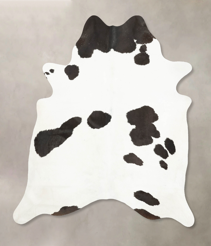 Black and White X-Large Brazilian Cowhide Rug 7'3"H x 6'0"W #B15693 by Hudson Hides