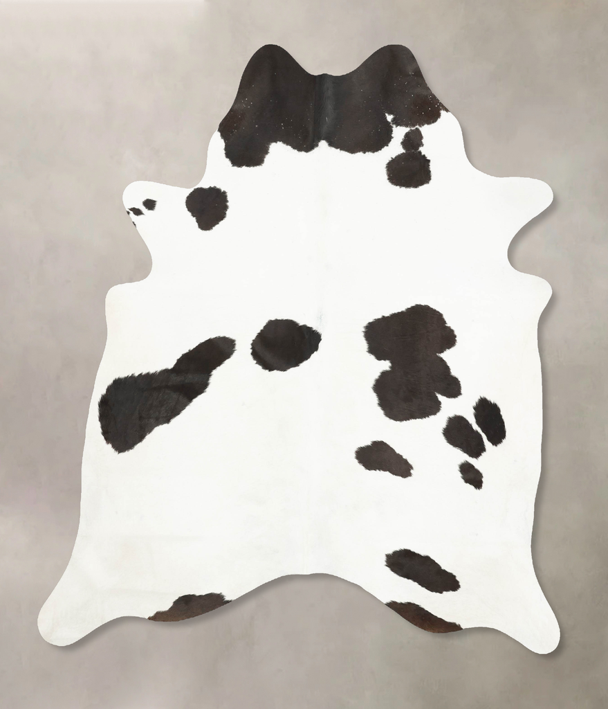 Black and White X-Large Brazilian Cowhide Rug 7'3"H x 6'0"W #B15693 by Hudson Hides