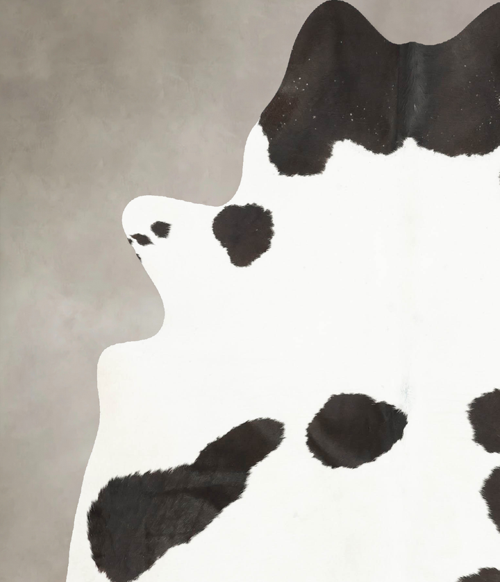 Black and White X-Large Brazilian Cowhide Rug 7'3"H x 6'0"W #B15693 by Hudson Hides