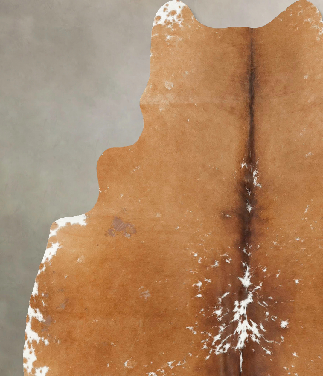 Salt and Pepper Brown X-Large Brazilian Cowhide Rug 7'2"H x 6'1"W #B15