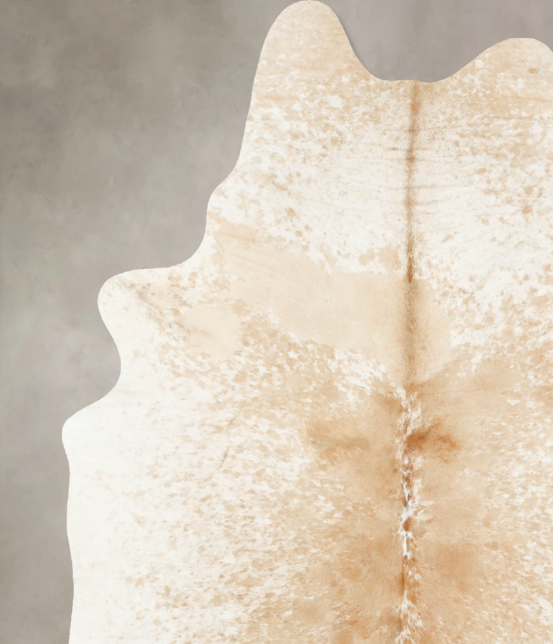 Beige and White X-Large Brazilian Cowhide Rug 7'7"H x 5'8"W #B15696 by