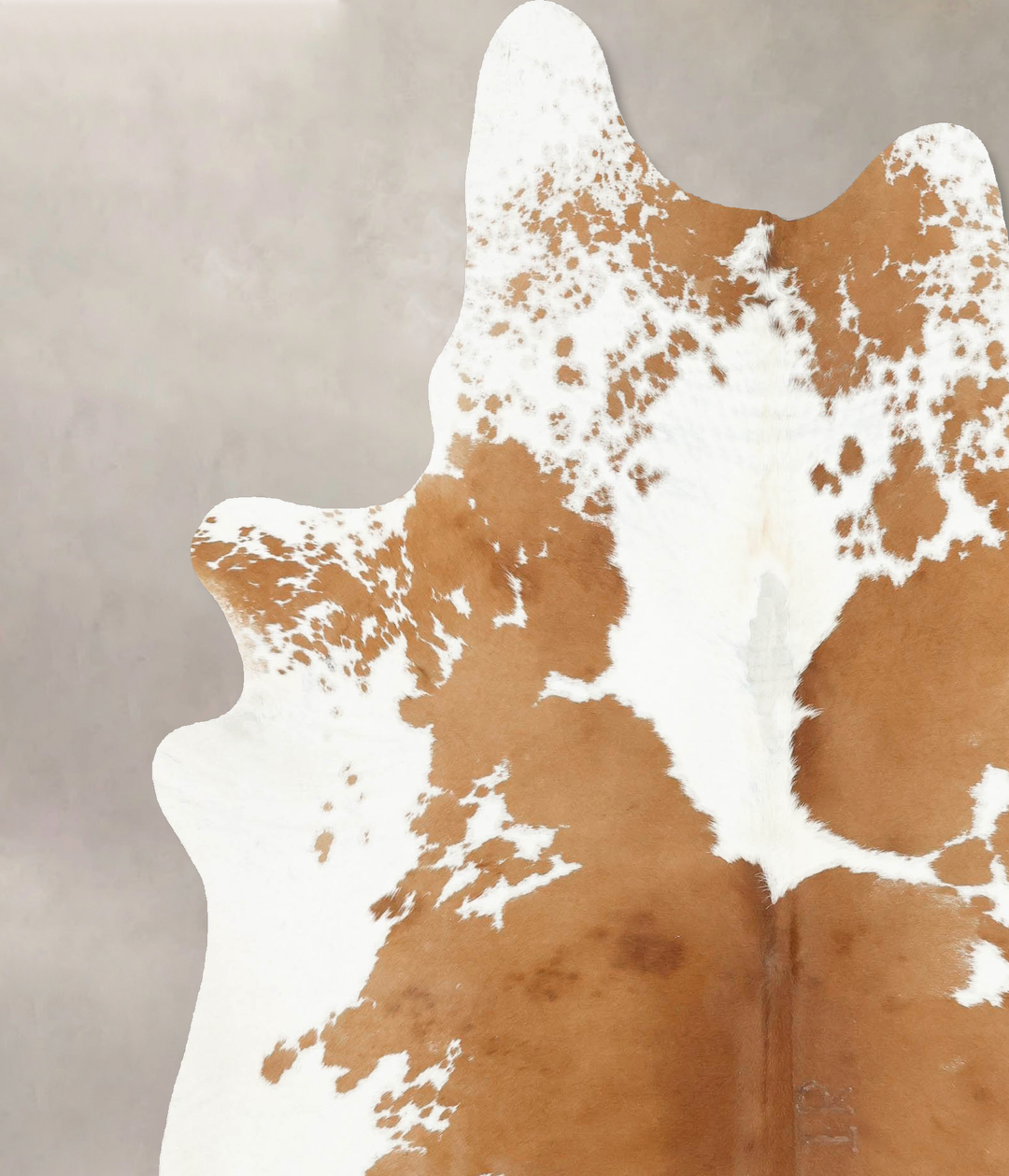 Beige and White X-Large Brazilian Cowhide Rug 7'8"H x 6'2"W #B15698 by