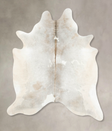 Grey with Beige X-Large Brazilian Cowhide Rug 7'7"H x 6'1"W #B15702 by Hudson Hides