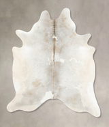 Grey with Beige X-Large Brazilian Cowhide Rug 7'7"H x 6'1"W #B15702 by Hudson Hides