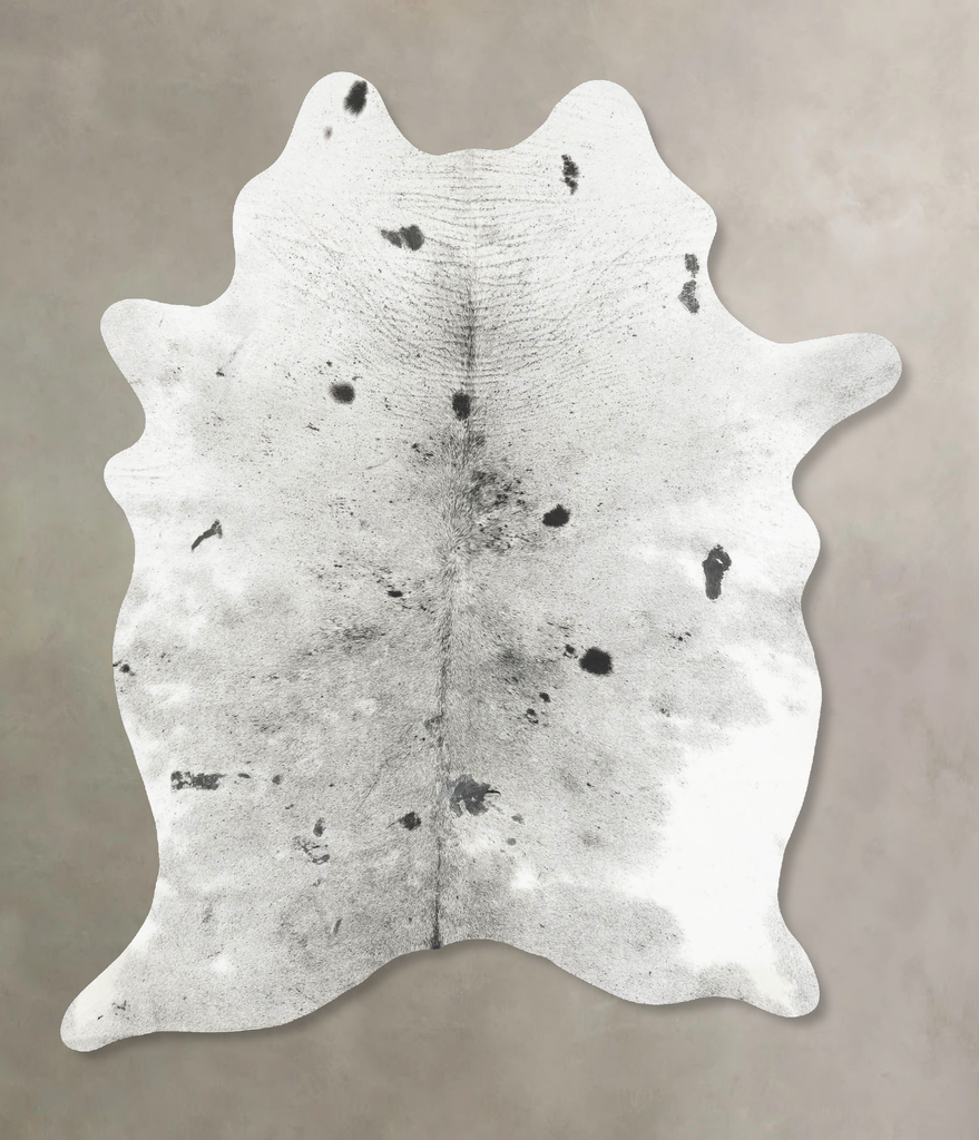 Salt and Pepper Black X-Large Brazilian Cowhide Rug 7'7"H x 5'7"W #B15704 by Hudson Hides