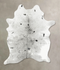 Salt and Pepper Black X-Large Brazilian Cowhide Rug 7'7