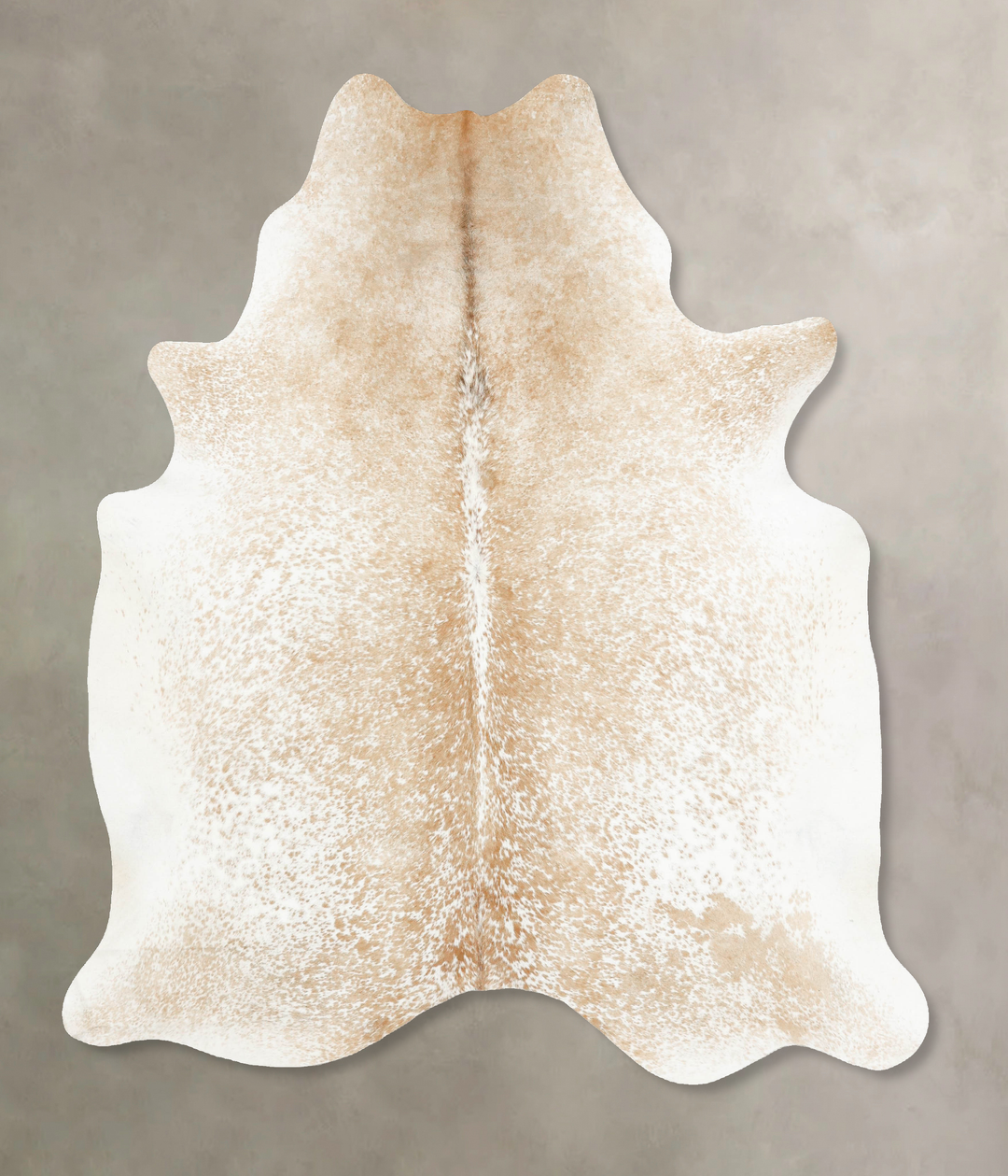 Beige and White X-Large Brazilian Cowhide Rug 7'7"H x 6'5"W #B15710 by