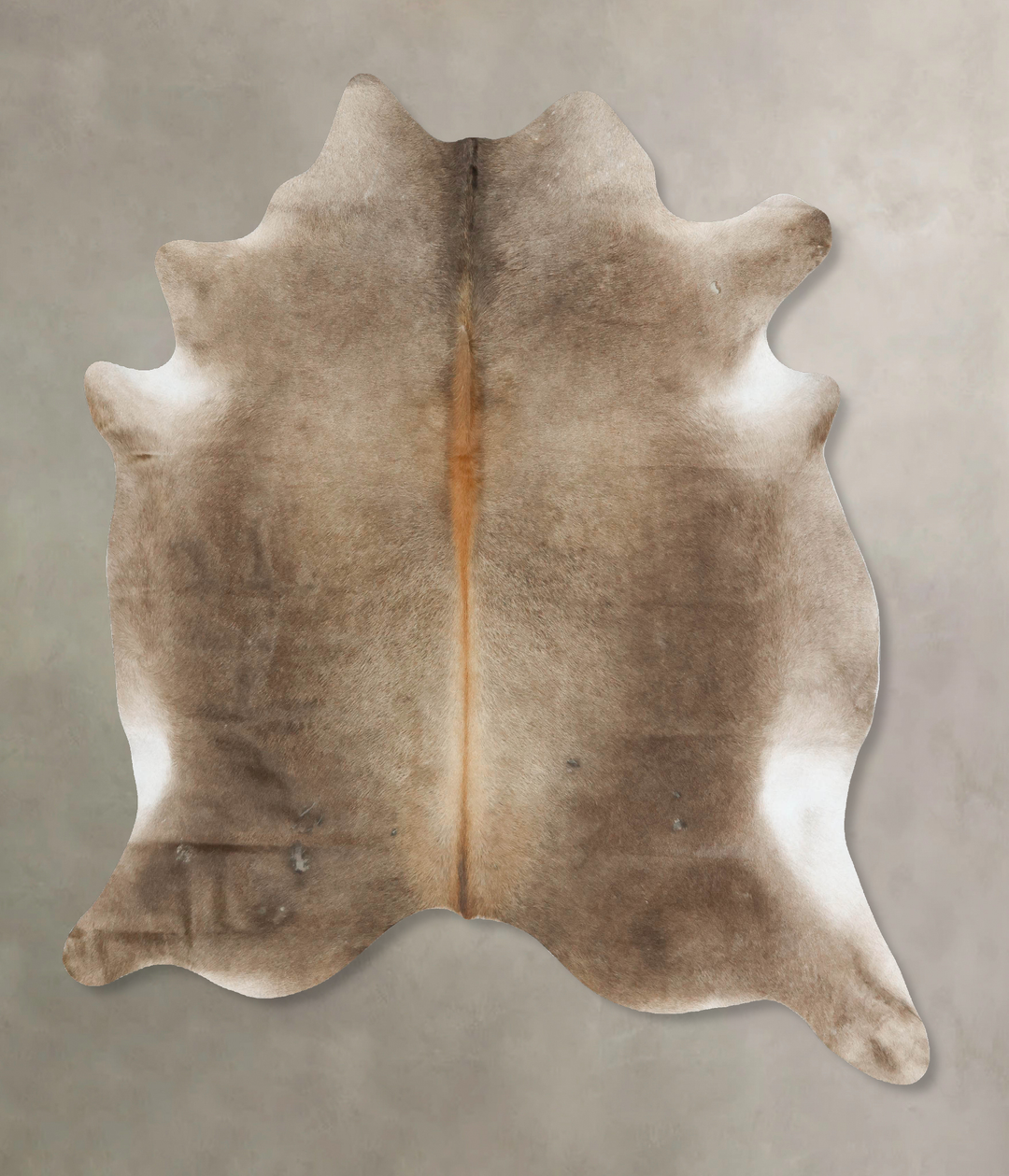 Taupe X-Large Brazilian Cowhide Rug 7'4"H x 6'7"W #B15711 by Hudson Hi