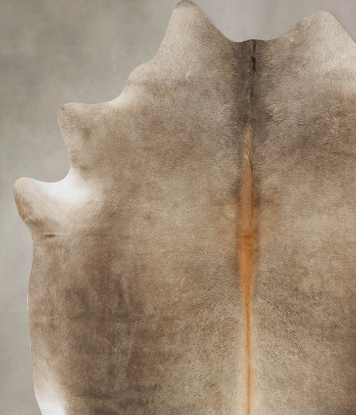 Taupe X-Large Brazilian Cowhide Rug 7'4"H x 6'7"W #B15711 by Hudson Hides