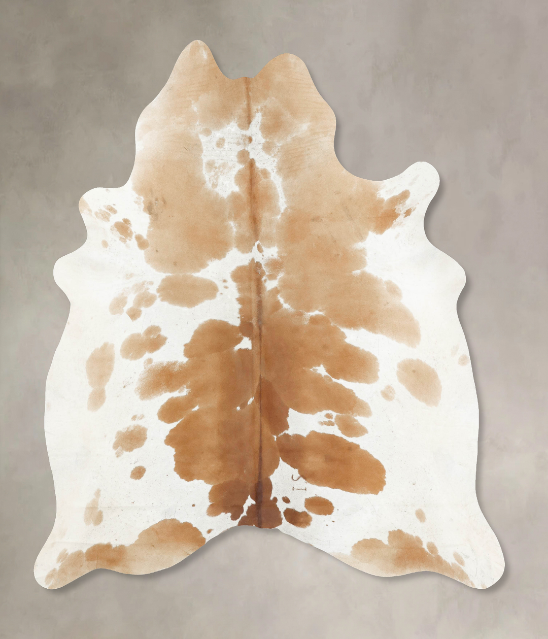 Beige and White XX-Large Brazilian Cowhide Rug 7'10"H x 6'10"W #B15712