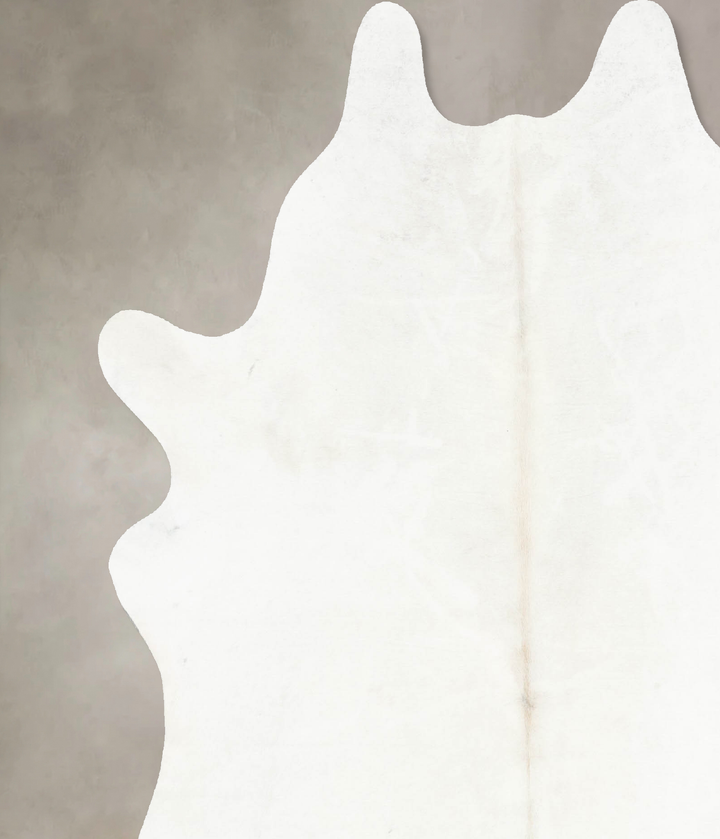 Ivory with Beige X-Large Brazilian Cowhide Rug 7'6"H x 6'3"W #B15716 by Hudson Hides