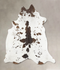Chocolate and White X-Large Brazilian Cowhide Rug 7'2