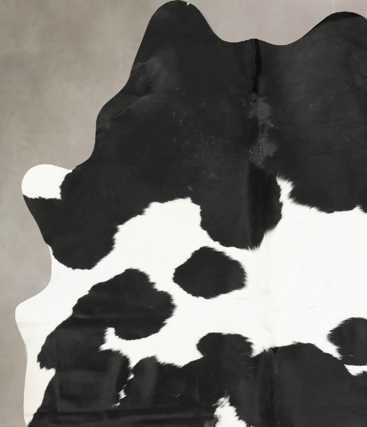 Black and White X-Large Brazilian Cowhide Rug 7'10"H x 6'2"W #B15730 by Hudson Hides
