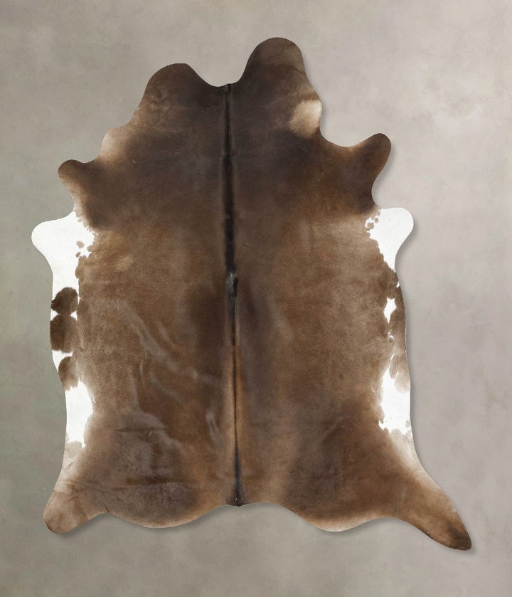 Chocolate X-Large Brazilian Cowhide Rug 7'1"H x 6'6"W #B15737 by Hudson Hides