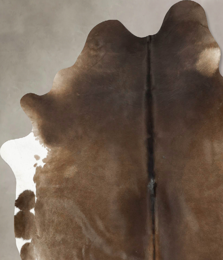Chocolate X-Large Brazilian Cowhide Rug 7'1"H x 6'6"W #B15737 by Hudson Hides