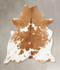 Beige and White X-Large Brazilian Cowhide Rug 7'4