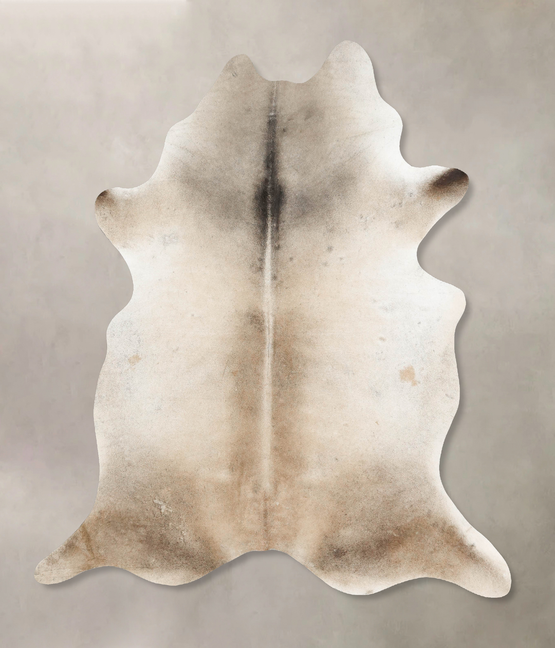 Grey with Beige X-Large Brazilian Cowhide Rug 7'6"H x 6'1"W #B15753 by