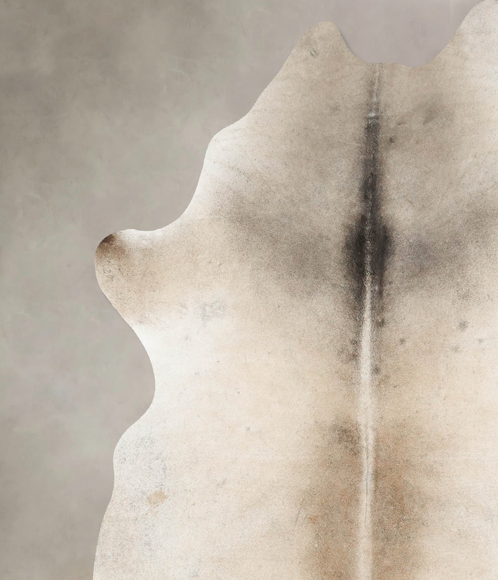 Grey with Beige X-Large Brazilian Cowhide Rug 7'6"H x 6'1"W #B15753 by Hudson Hides